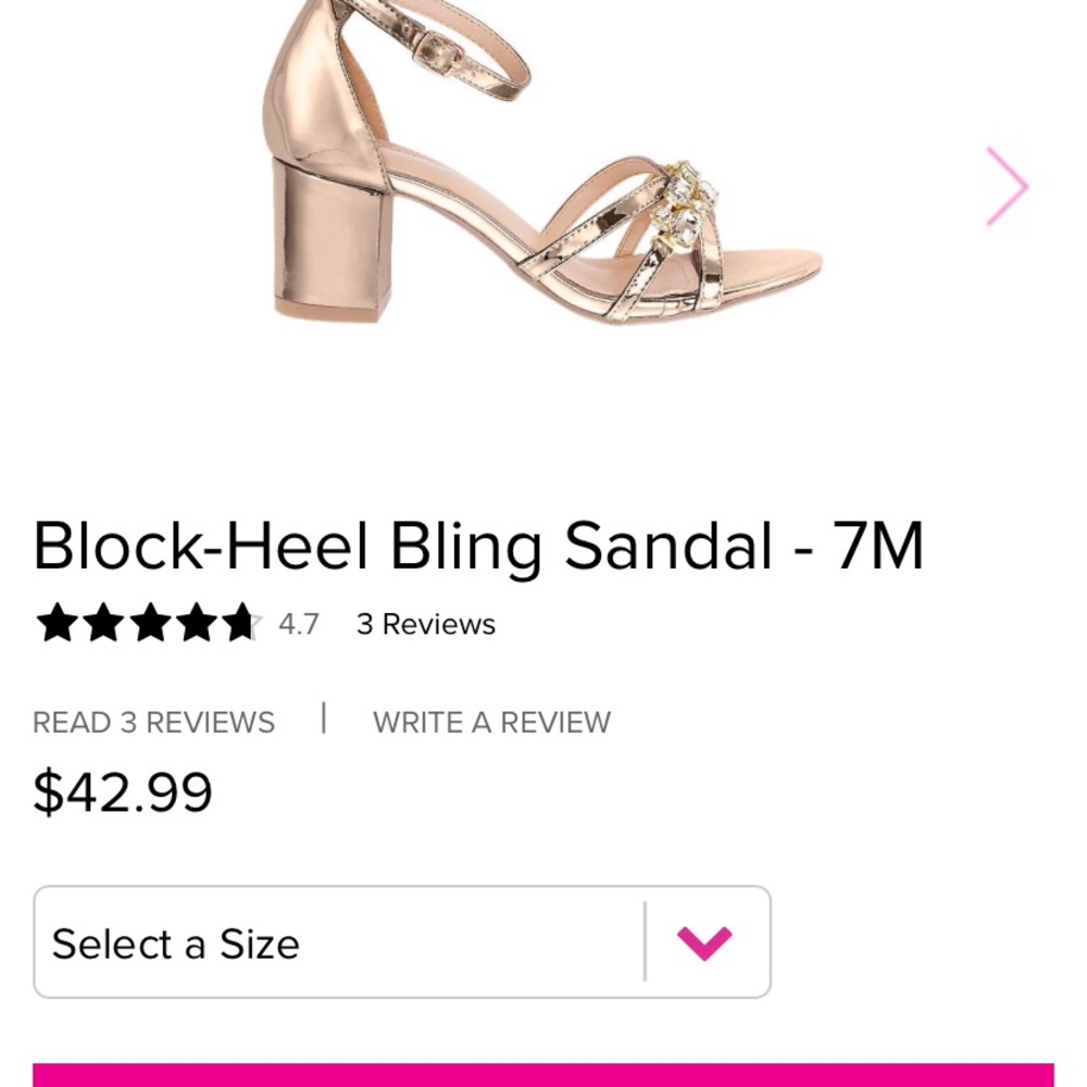 Nwot Brand new Avon embellished sandals 7